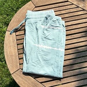 Soft light blue maternity joggers